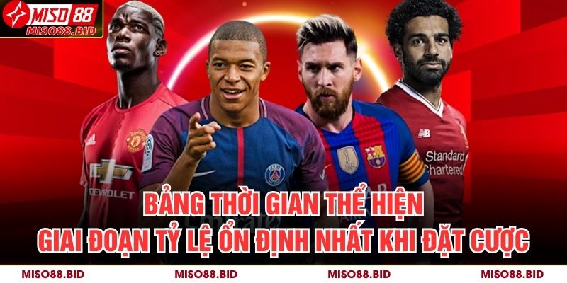 Kèo Lựa MISO88 – Phân Tích Chuẩn Xác Và Chiến Lược Hiệu Quả 3 Bảng thời gian thể hiện giai đoạn tỷ lệ ổn định nhất khi đặt cược