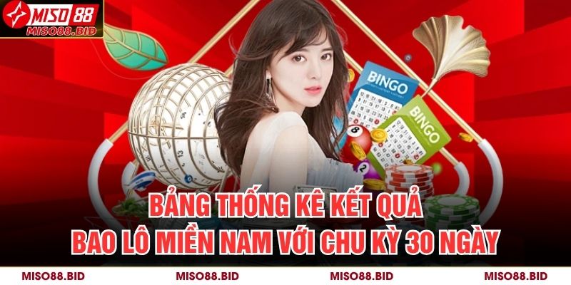 Bao Lô Miền Nam MISO88 – Bí Quyết Dự Đoán Chuẩn Và Hiệu Quả 2 Bảng thống kê kết quả bao lô miền nam với chu kỳ 30 ngày